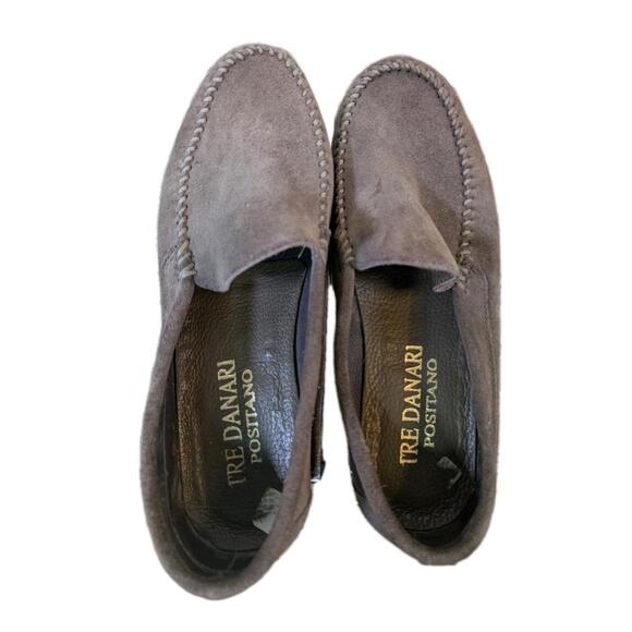 TRE DANARI POSITANO Dark Brwn Suede Driving Mocs Men 9 Eu 42 Loafer Slip On - Picture 5 of 5